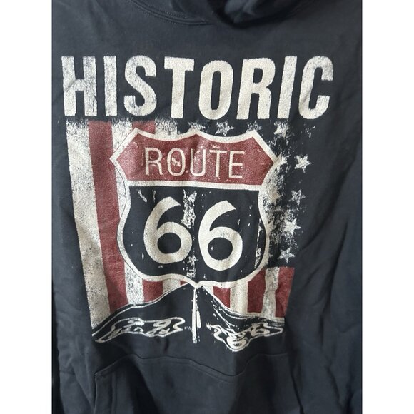 Port Company Rustic Historic Route 66 Pullover Hoodie Sweater Size 2XL - Picture 2 of 7